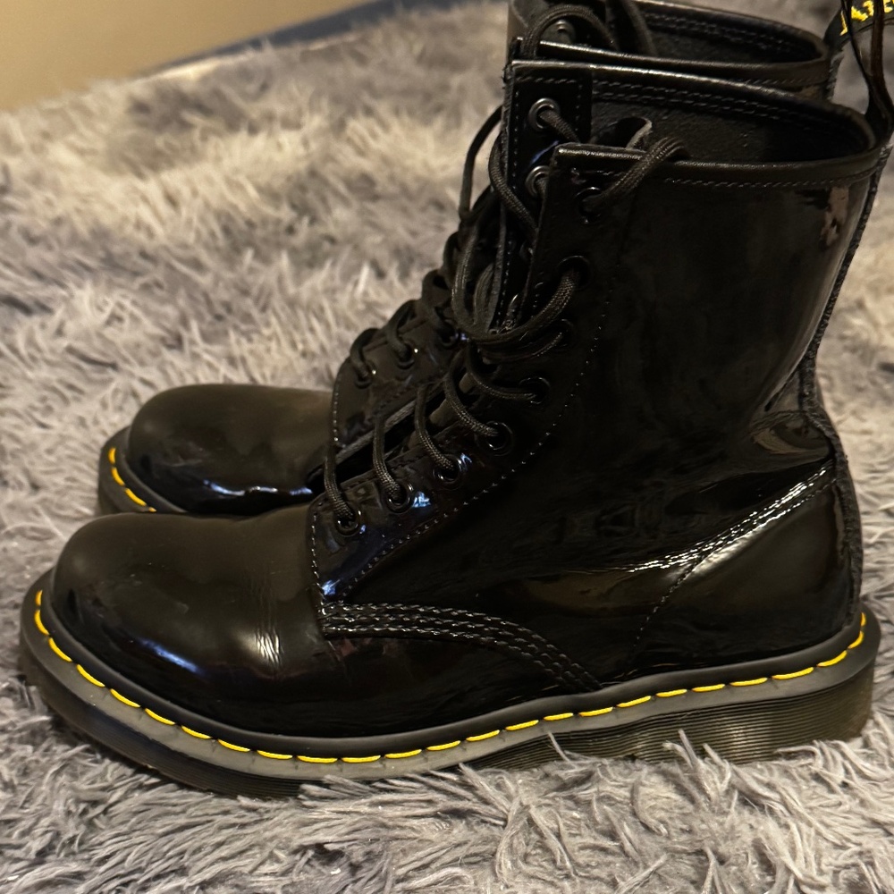 Dr. Martens Black Patent Leather Boots